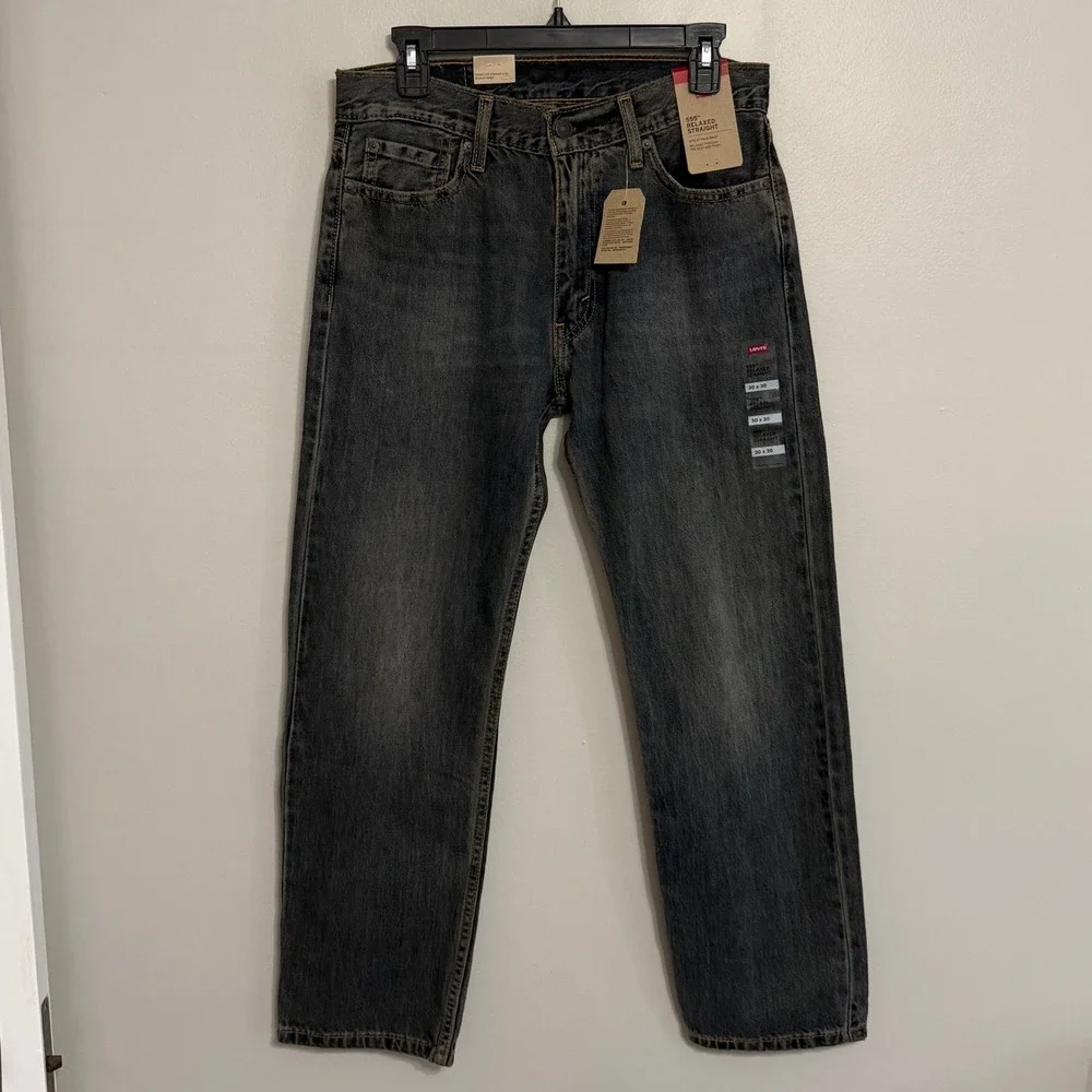 NEW Levi's 555 Mens 30x30 Relaxed Straight Leg Denim Blue Jeans